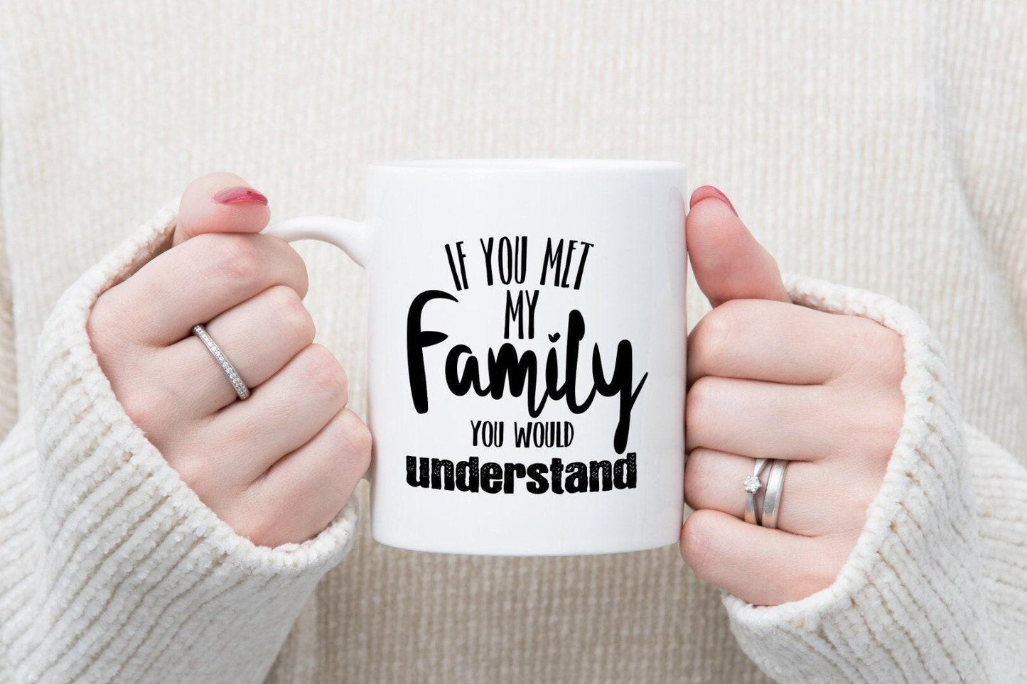 Funny Family Mug & Coaster Set - Novelty Coffee Tea Cup Gift