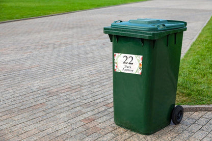 Personalised Wheelie Bin House Address Numbers Stickers Wheelie Dustbin Sticker