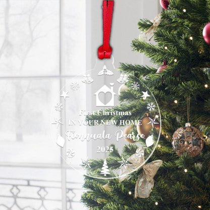 Personalised First Christmas New Home Bauble 1st Xmas Tree Decoration Gift