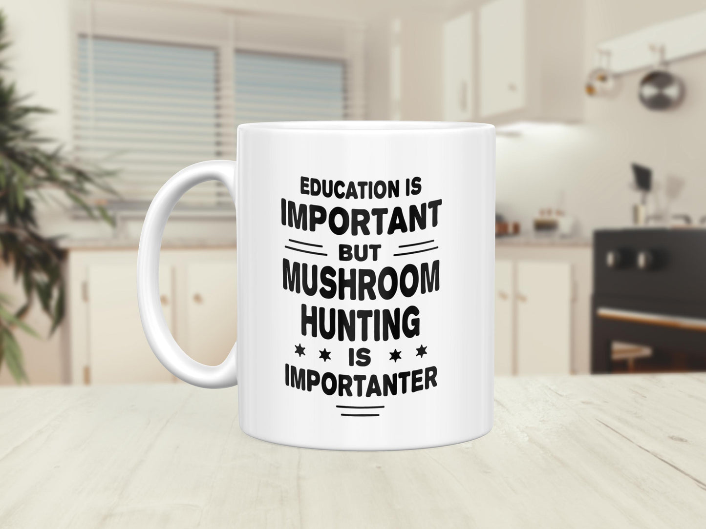 Mushroom Hunting Mug: Funny Novelty Coffee Cup - UK Made