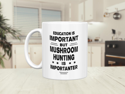 Mushroom Hunting Mug: Funny Novelty Coffee Cup - UK Made