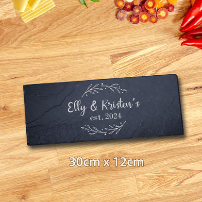 Personalised Slate Plaque Serving Board Laser Engraved Stone Tray Art Home Gift