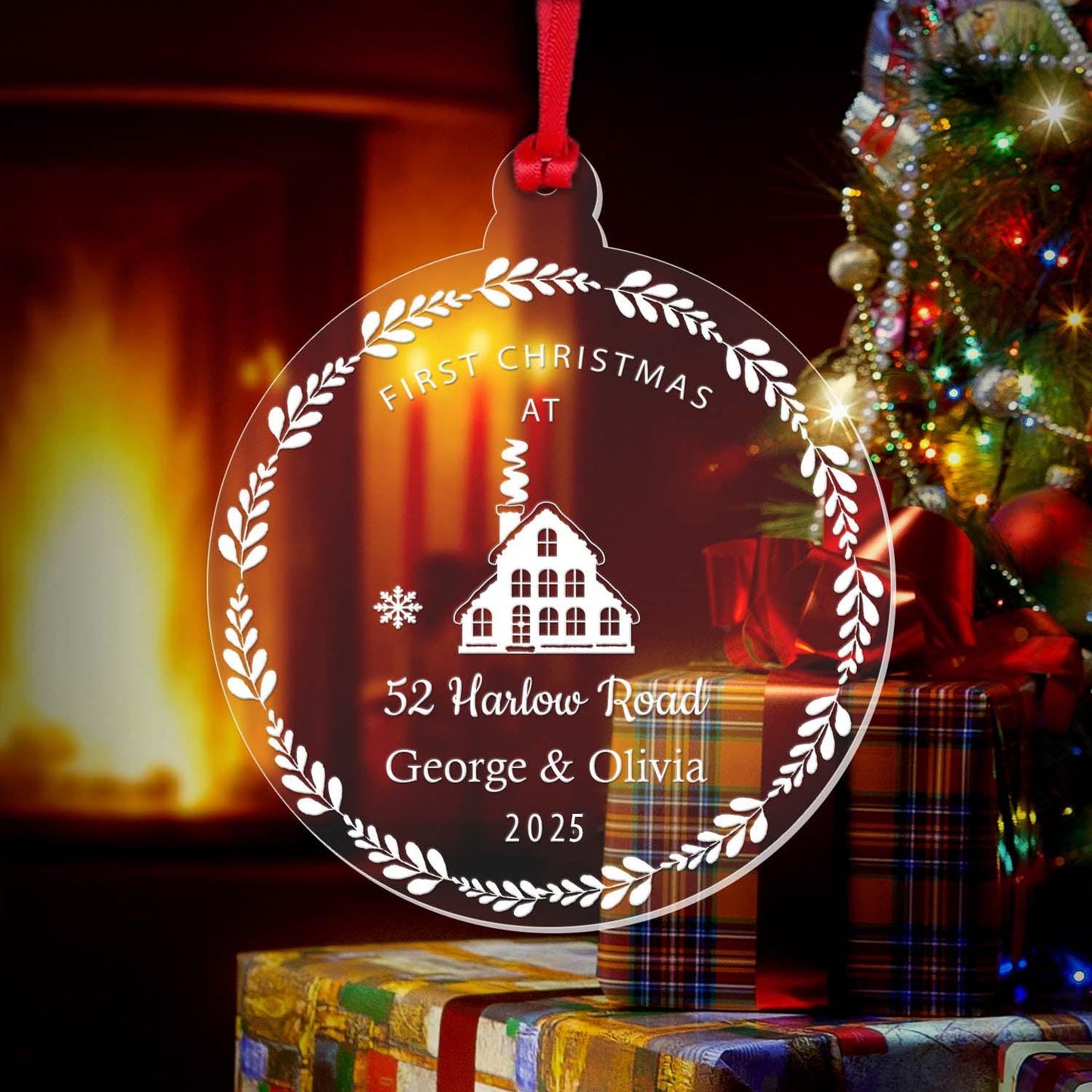 Personalised First Christmas Bauble: New Home Keepsake Ornament