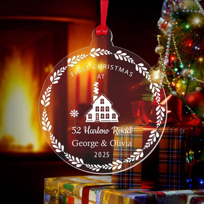Personalised First Christmas Bauble: New Home Keepsake Ornament