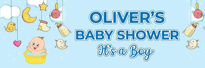 2 Personalised Baby Shower Banners Blessing Party Celebration Decoration Posters For Mum to Be