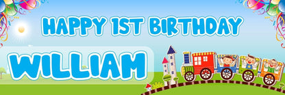 2x Personalised Milestone Birthday Banner: Custom Name & Age, Party Decoration