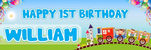 2x Personalised Milestone Birthday Banner: Custom Name & Age, Party Decoration