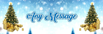 2 Personalised Christmas Tree Party Celebration Banners Decoration Posters