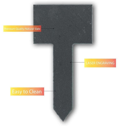 Personalised Slate Plant Markers Any Text Laser Engraved Plant Labels