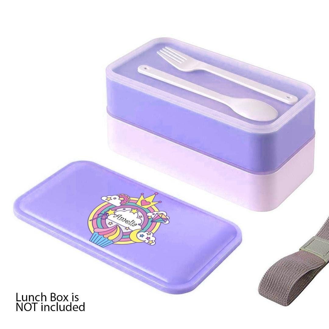 Personalised Kids Water Bottle Lunch Box Stickers School Name Labels Girls