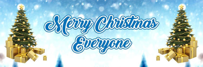 2 Personalised Christmas Tree Party Celebration Banners Decoration Posters