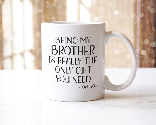 Being My Brother Mug & Coaster Set Birthday Christmas Funny Coffee Xmas Tea Gift