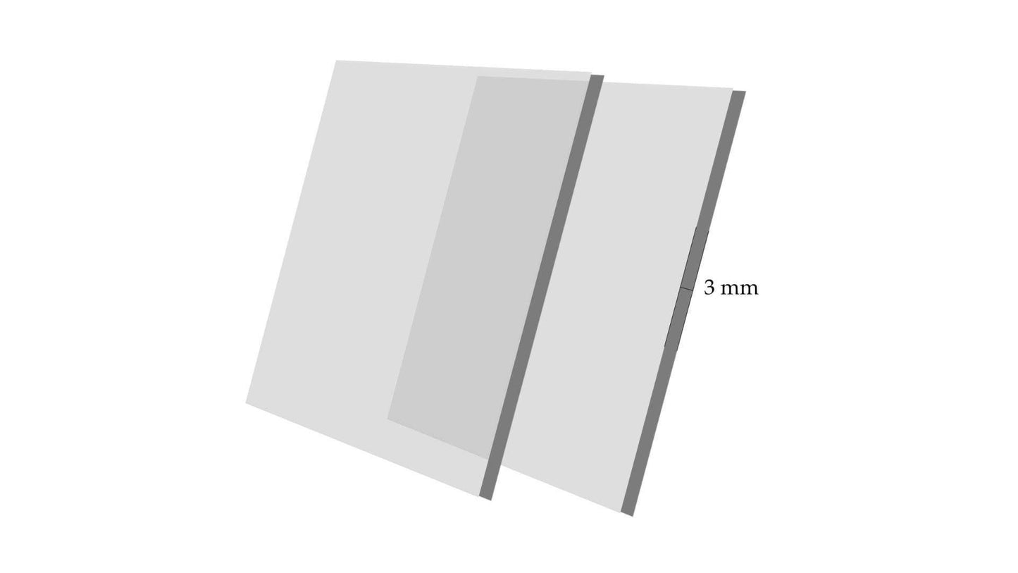 2 Acrylic Square Shape Ganaching Plates Ganache Cake Decorating Board Various Sizes