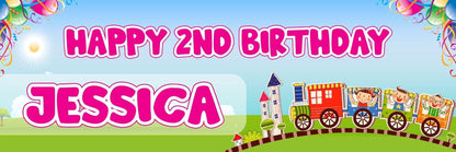 2x Personalised Milestone Birthday Banner: Custom Name & Age, Party Decoration