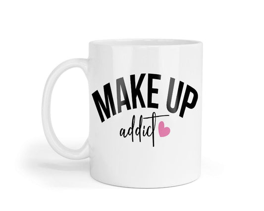 Makeup Addict Mug & Coaster Set Girls Make Up Artist Christmas Birthday Tea Gift