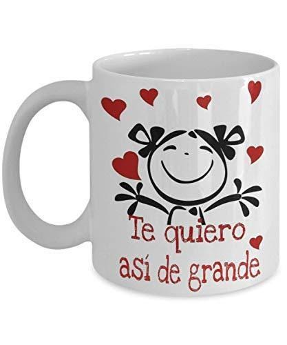 Te Quiero Asi De Grande Mug: Spanish Love Coffee Cup - UK Made