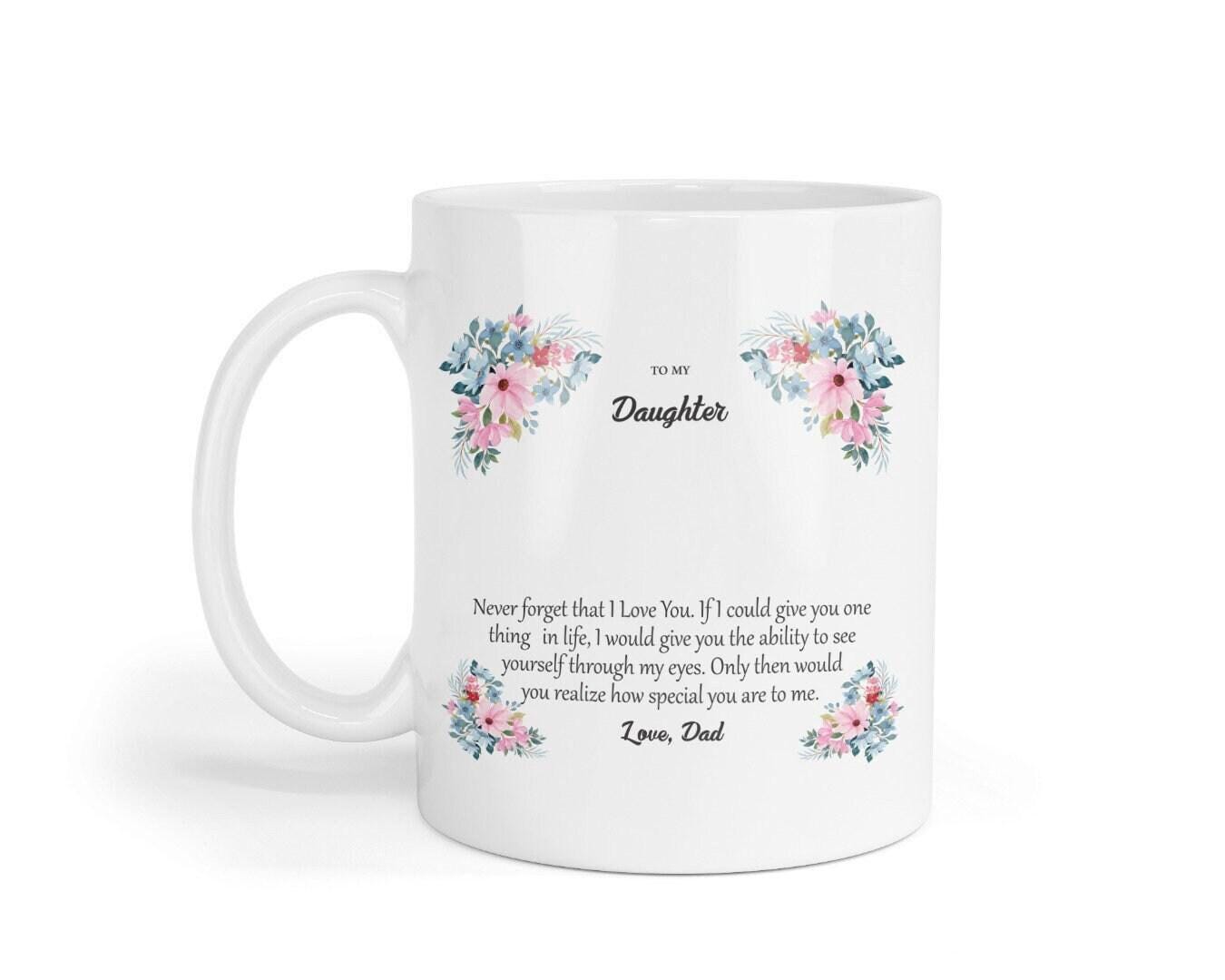 To My Daughter Coffee Mug Gift Set: Birthday Keepsake From Dad
