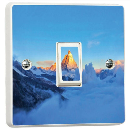 Matterhorn Mountains 3d Light Switch Sticker Cover Vinyl Skin Wall Decal Decor