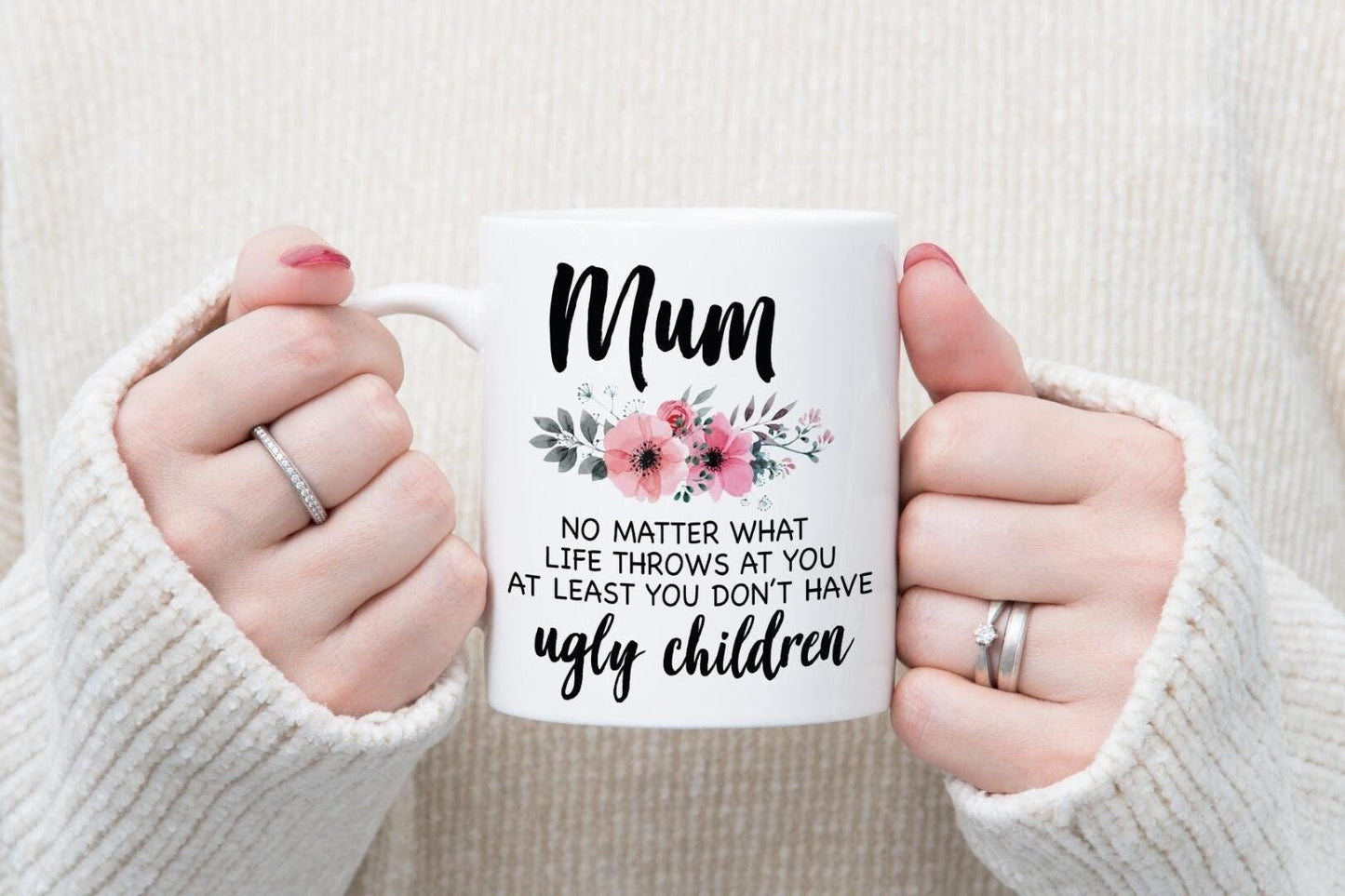 Mum Mug & Coaster No Matter What Life Throws Mummy Mothers Day Birthday Gift