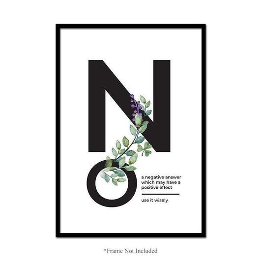 Negative Positive Effect Wall Poster Motivational Quote Home Decor A2 A3 A4