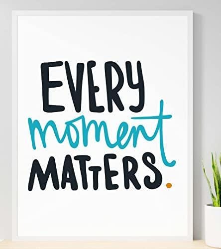 Every Moment Matters Motivational Inspirational Love Positive Quote Poster Wall