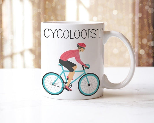 Cycologist Mug & Coaster Bike Cyclist Cycling Birthday Funny Sarcastic Gift Set