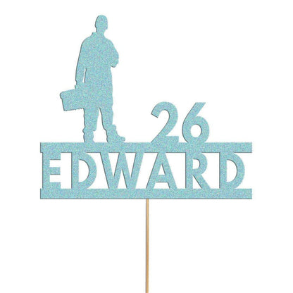 Personalised Builder Plumber Birthday Cake Topper Electrician Cake Decoration Any Name Age