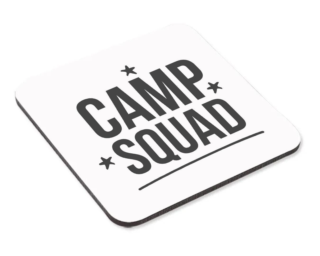Camp Squad Mug & Coaster Set Adventure Camping Lover Birthday Friend Xmas Gift