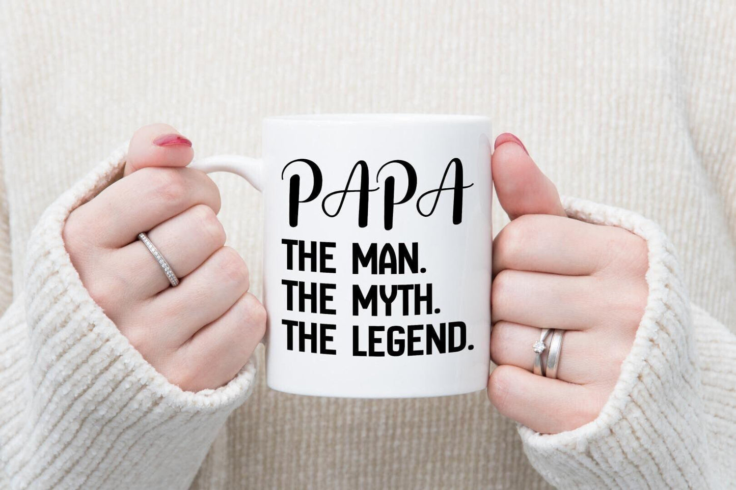 Papa The Man, The Myth, The Legend Mug & Coaster Set