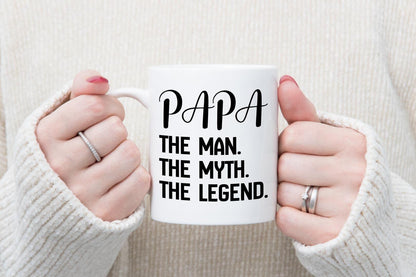 Papa The Man, The Myth, The Legend Mug & Coaster Set