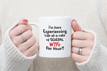 Experiencing Life At A Rate Of Several Wtfs - Funny Novelty Mug & Coaster Coffee Gift