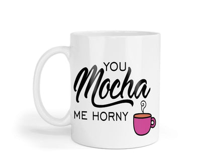 Mocha Horny Mug & Coaster Set Funny Sarcastic Birthday Christmas Coffee Gift