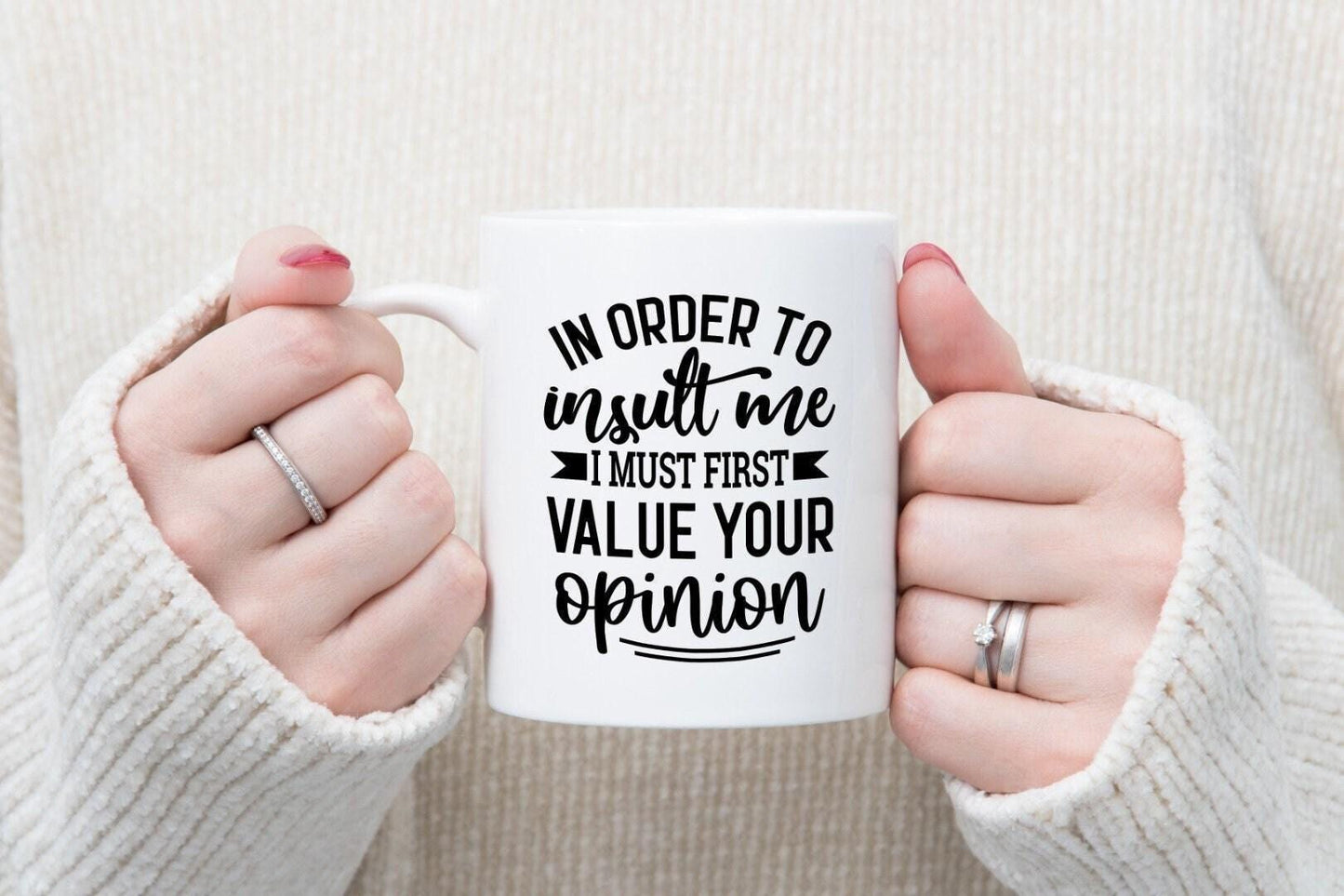 Sarcastic Ceramic Coffee Mug & Coaster Set: Funny Insult Gift