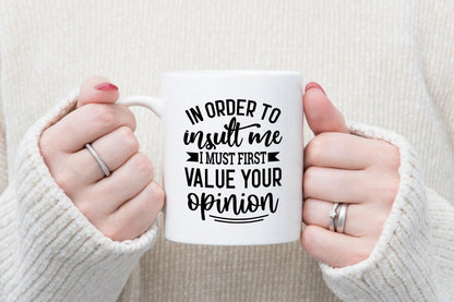 Sarcastic Ceramic Coffee Mug & Coaster Set: Funny Insult Gift