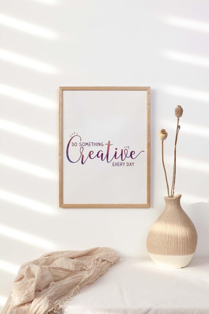 Be Something Creative Inspirational Positive Quote Poster Print Wall Art