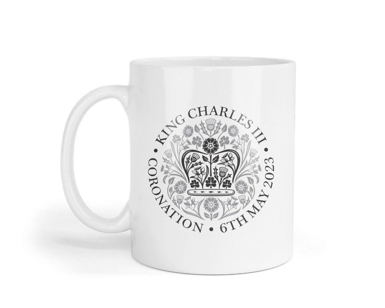 Kings Charles III Coronation Mug & Coaster Royal Crown Souvenir Memorabilia Gift