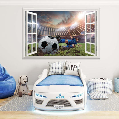 Football Stadium 3D Wall Sticker: Boys Sports Decor