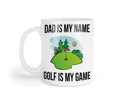 Dad Is My Name Mug & Coaster Set Daddy Granddad Birthday Fathers Day Tea Gift