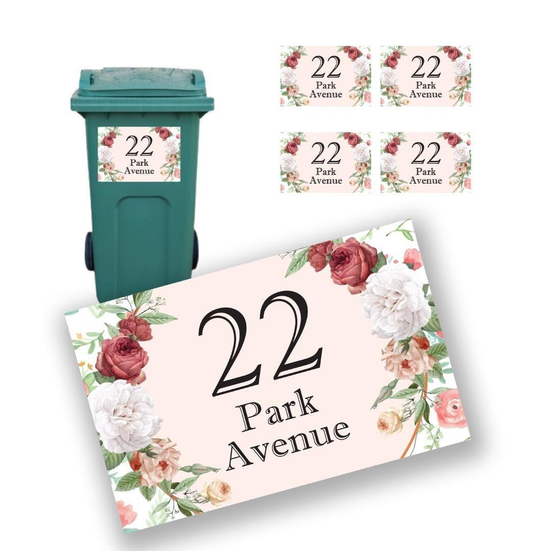 Wheelie Bin Stickers House Addres Numbers Sticker Road Dustbin Vinyl Decal