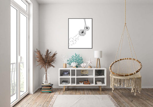 Dandelion Bedroom Minimalist Taraxacum Wall Art Home Room Decor Print Poster