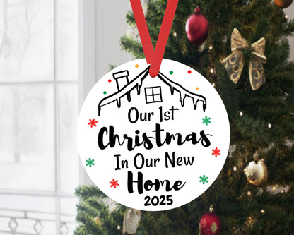 Our First Christmas Bauble New Home 1st Xmas Tree Ceramic Ornament Keepsake Gift