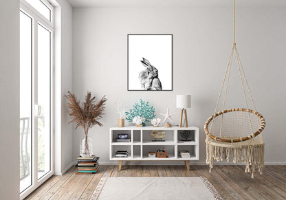 Rabbit Bunny Kids Bedroom Woodland Forest Animal Wall Art Decor Print Poster