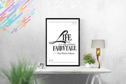Inspirational Fairytale Quote Poster: Positive Affirmation Wall Art