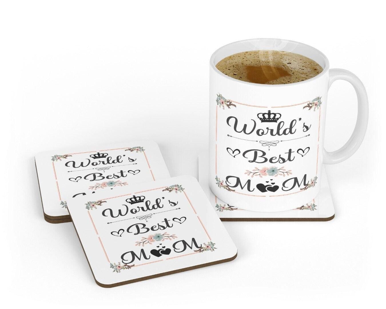 Worlds Best Mum Sweet Coffee Mug Mothers Day Mums Birthday Tea Cup & Coaster