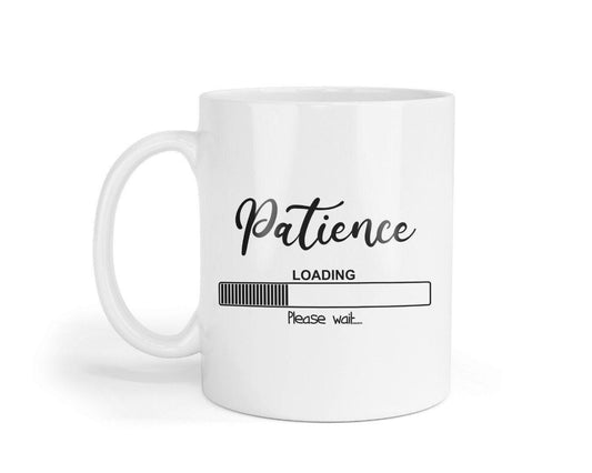 Funny Patience Loading Please Wait - Ceramic Novelty Mug & Coaster Coffee Tea Cup Office Gift