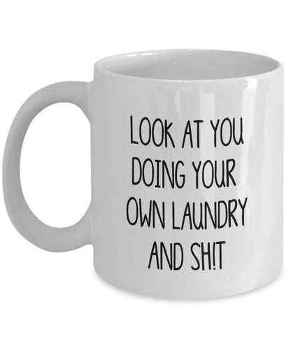 Funny Laundry Mug: College Student Gift, Moving Out Present