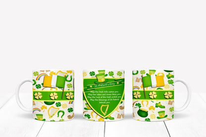 Irish Blessing Mug & Coaster Gift Set St Patricks Day Luck Prayer Coffee Gifts