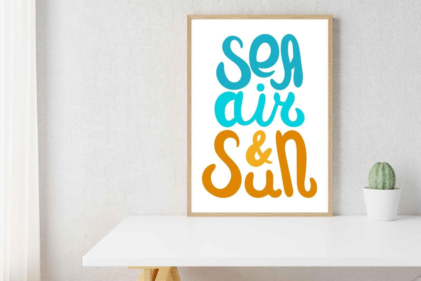 Sea Air And Sun Motivational Inspirational Love Positive Quote Poster Wall