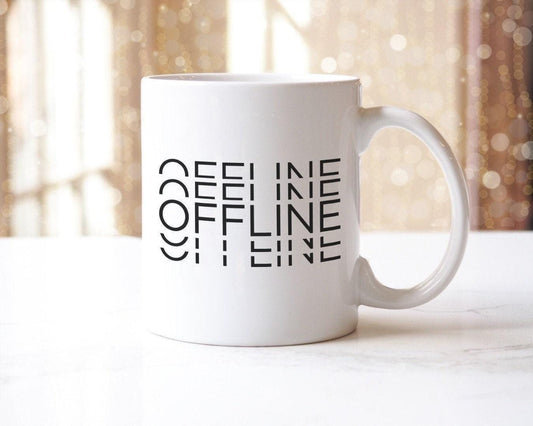 Funny 'Offline' Gamer Mug & Coaster Set - Novelty Gift