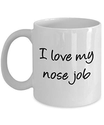 I Love My Nose Job Mug: Funny Novelty Coffee Cup - UK Made